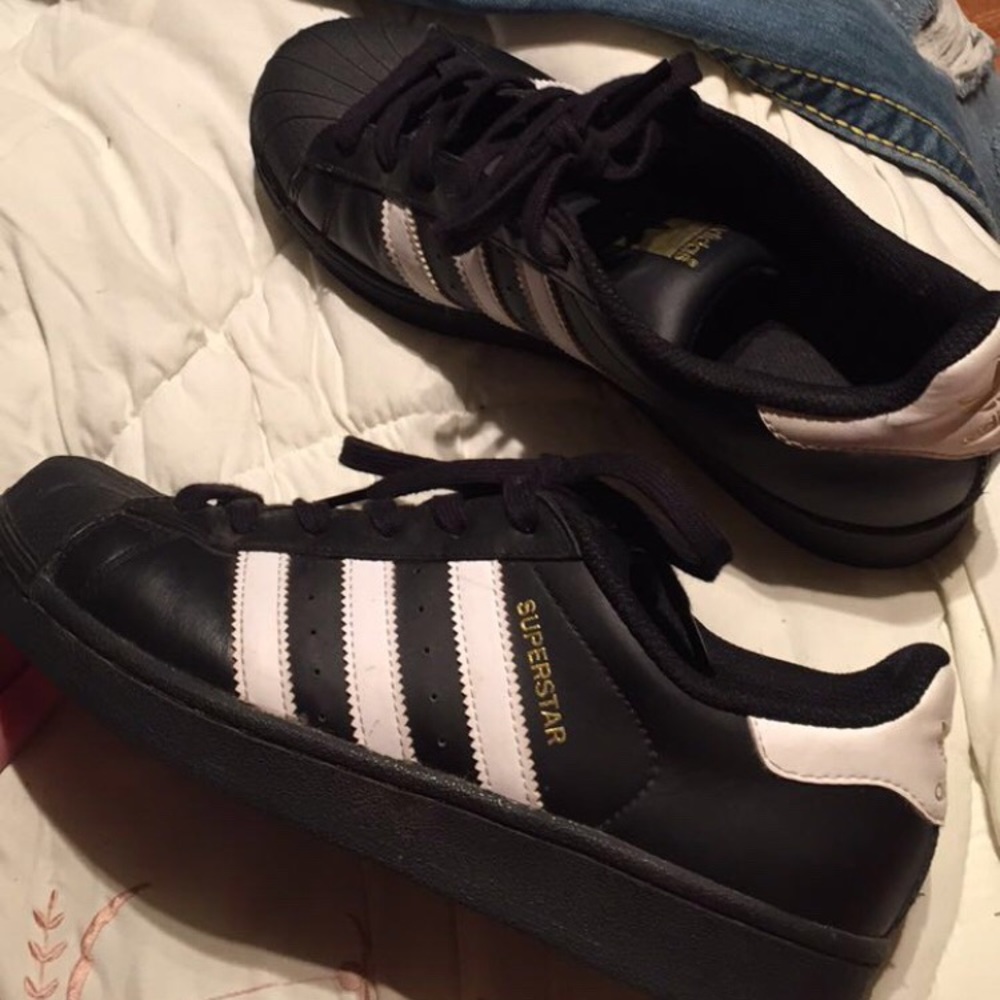 Black low top adidas shoes (limited edition!!)